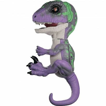 Интерактивный динозавр Fingerlings Рейзор, фиолетовый с темно-зеленым, 12 см 