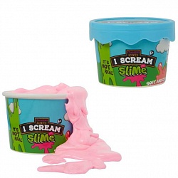 Слайм - жвачка для рук - I-Scream Slime - Мороженое, цвет розовый (Junfa Toys, ST94) - миниатюра