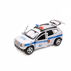 Полиция Renault Duster 12 см - металлическая инерционная машина (Технопарк, DUSTER-P) - миниатюра