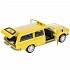 Машина Такси Волга ГАЗ-2402 12 см желтая двери и багажник открываются металлическая  - миниатюра №2