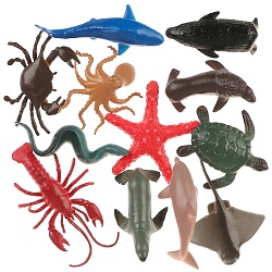 Набор из 12-и фигурок - Морские животные, 5 см (Играем вместе, P9608-12) (ассортимент) - миниатюра