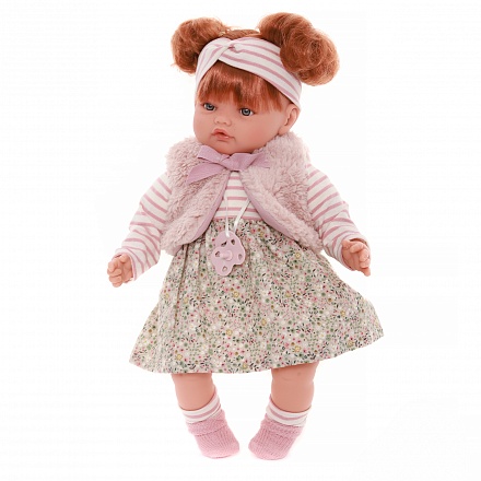 Кукла озвученная Иоланда в бежевом 42 см плачет мягконабивная 