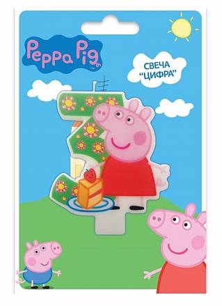 Свеча объемная 3 года Peppa Pig 