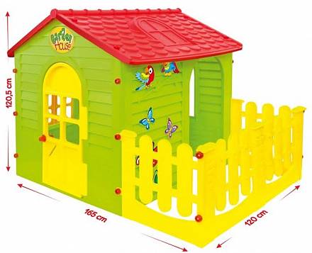 Детский игровой домик с забором 