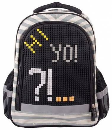 Рюкзак школьный с пикси-дотами серый 