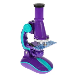 Микроскоп с подсветкой Школа ученого, фиолетовый (Играем вместе, ZY449377-P) - миниатюра