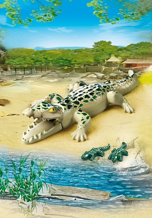 Игровой набор из серии Зоопарк: Аллигатор с детенышами 