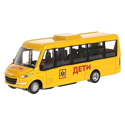 Модель Автобус Iveco Daily 15 см двери открываются инерционная металлическая (Технопарк, DAILY-15CHI-YE) - миниатюра