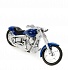 Модель металлическая – Мотоцикл Чоппер 14,5 см, подвижные элементы, несколько видов  - миниатюра №5
