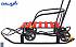 Снегомобиль на больших мягких колесах - Snow Galaxy Black Auto, красные рейки  - миниатюра №9