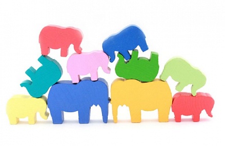 Логический набор – Строим - Слоны, 12 деталей 