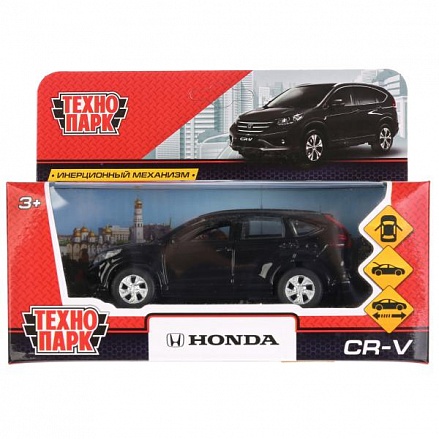 Машина металлическая Honda CR-V, черная, 12 см, открываются двери, инерционная 