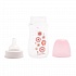 Бутылочка PP EasyStart с широким горлышком антиколиковая, 240 мл, 3+ Newborn baby, розовый  - миниатюра №4