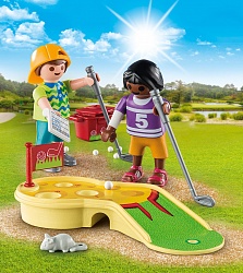 Конструктор Playmobil. Экстра-набор: Играющие дети в минигольф (Playmobil, 9439pm) - миниатюра