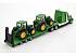 Тягач с 2 тракторами Джон Дир, зеленый, масштаб 1:87  - миниатюра №1