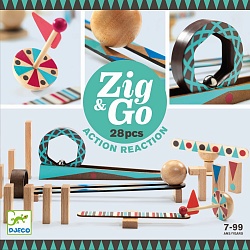 Конструктор – Zig & Go, 28 деталей (Djeco, 05640) - миниатюра