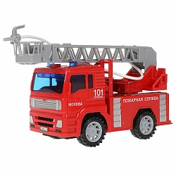 Модель Пожарная 16 см свет-звук с водой инерционная пластиковая (Технопарк, 1811A196-R) - миниатюра