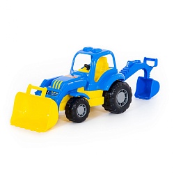 Трактор-экскаватор – Крепыш (Полесье, 44785) (ассортимент) - миниатюра