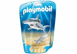 Игровой набор из серии Аквариум - Молотоголовая акула с детенышем (Playmobil, 9065pm) - миниатюра