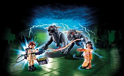 Игровой набор - Охотники за привидениями: Питер Венкман и ужасные собаки (Playmobil, 9223pm) - миниатюра