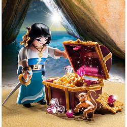 Игровой набор – Экстра-набор: Пират с сокровищами (Playmobil, 9087pm) - миниатюра