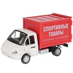 Инерционный фургон - Спорттовары, свет и звук, открывающиеся двери (Playsmart, A071-H11009) - миниатюра