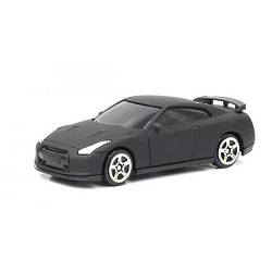 Машина металлическая Nissan GTR R35, 1:64, черный матовый цвет (RMZ City, 344013SM) - миниатюра