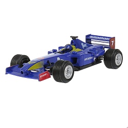 Машина - Суперкар F1, длина 17 см, инерционный механизм, цвет синий (Технопарк, F1-17RB-S) - миниатюра