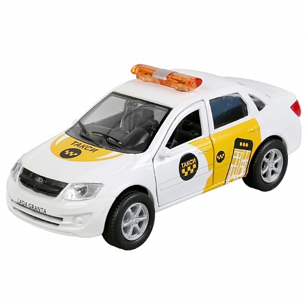 Машина Lada Granta – Такси, 12 см, открываются двери, багажник, инерционный механизм )
