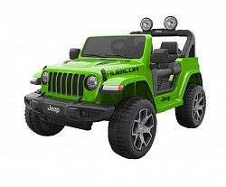 Электромобиль Джип Jeep Rubicon, зеленый, свет и звук (ToyLand, DK-JWR555_зеленый) - миниатюра