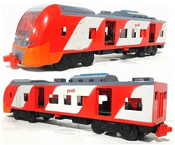 Модель Скоростной поезд Ласточка 32.5 см., свет и звук, двери открываются, пластиковый, красный (Технопарк, ELTRAINLAST-30PLRZD-RDGY) - миниатюра