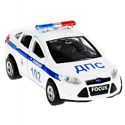 Инерционная металлическая модель - Ford Focus - Полиция 12 см (Технопарк, SB-16-45-P(W)-WB) - миниатюра