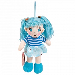 Кукла мягконабивная в голубом платье, 20 см (ABtoys, M6033) - миниатюра