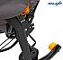 Санки-коляска Snow Galaxy Luxe, Скандинавия, коричневая, на больших мягких колесах c сумкой и муфтой  - миниатюра №16