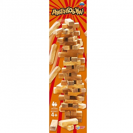 Настольная игра – Дженгобум, с деревянными брусками 