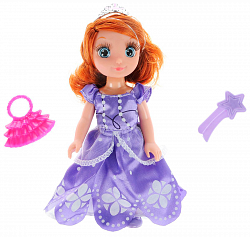 Интерактивная кукла - Disney - Принцесса София, 15 см озвученная с набором одежды (Карапуз, SOFIA001X) - миниатюра