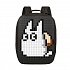 Пиксельный рюкзак Canvas Classic Pixel Backpack WY-A001, цвет – черный  - миниатюра №1