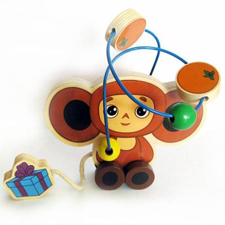 Деревянная логическая развивающая игрушка - Чебурашка 