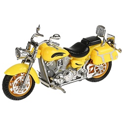 Мотоцикл металлический Крузер 14,5 см, свет, звук, выдвижная подножка, вращается руль (Технопарк, ZY086080-R) (ассортимент) - миниатюра