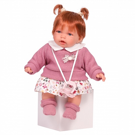 Кукла озвученная Эмма в розовом 27 см говорит-смеётся мягконабивная 