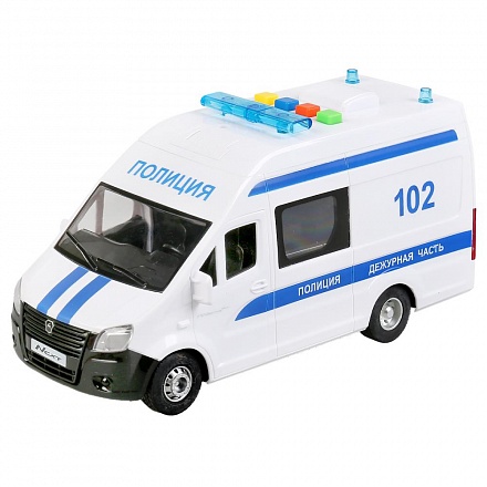 Полицейский фургон - Газель некст, инерционный, открываются двери, 22,5 см, свет и звук 