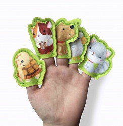 Кукольный пальчиковый театр - Домашние животные (Десятое королевство, 03945ДК) - миниатюра