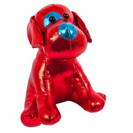 Мягкая игрушка - Металлик. Собака красная, 15 см 
