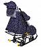 Санки-коляска Snow Galaxy Luxe - на больших мягких колесах с сумкой и муфтой  - миниатюра №4