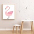Постер - Розовый фламинго, размер А4  - миниатюра №1