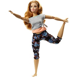 Кукла Barbie - Безграничные движения Йога, русая, 29 см (Mattel, FTG84) - миниатюра