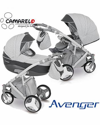 Детская коляска Camarelo Avenger Lux 2 в 1, серая 