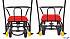 Снегомобиль на больших мягких колесах - Snow Galaxy Black Auto, красные рейки  - миниатюра №11