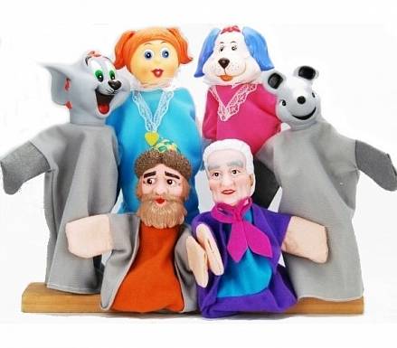 Кукольный театр - Репка, 6 кукол 