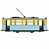 Модель Трамвай Ретро 17 см свет-звук двери открываются инерционная металлическая  - миниатюра №3